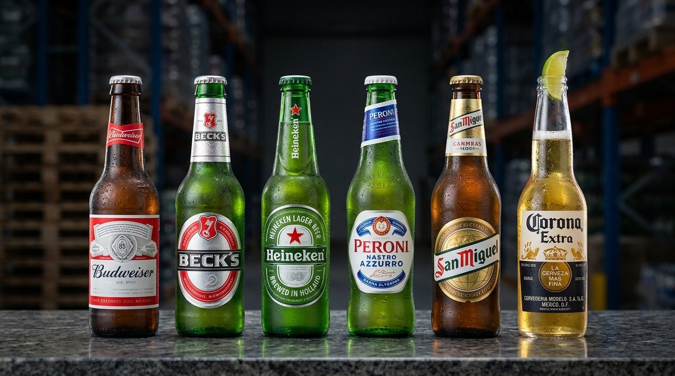 Commercial beverage portfolio arranged for international buyers